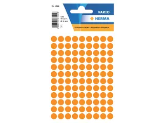 HERMA 1844 Multipurpose etiketten Rond 8mm Fluor Oranje 540 stuks - 1