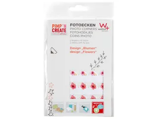 Fotohoeken walther design bloemen 2 vellen à 42 stuks - 2