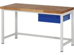werkbank,RAL 7035/RAL 5010,HxBxD 840-1040x1500x700mm,beukblad