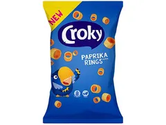 Croky rings paprika chips, zakje van 75 gram