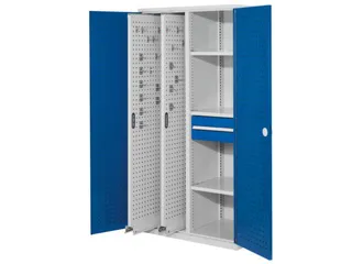 Uitschuifkast Blauw 1950x1000x600mm 2uitschuifwanden 3legborden 1lade - 1