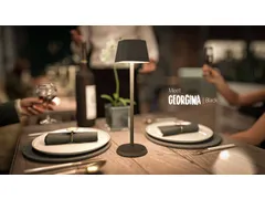 Securit Tafellamp Georgina LED Zwart oplaadbaar USB dimbaar