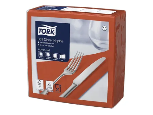 Tork 477601 Soft Dinnerservet Advanced Terracotta 39x39cm