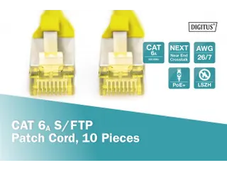 CAT 6A S/FTP PATCH CORD 10P AWG 26/7 1m - 3