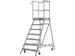 escalier mobile,roulant,estrade H 1,7m,7marches a. revêtement R13,alu