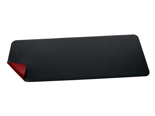 Onderlegger oprolbaar Sigel zwart-rood, 800x300x2mm imitatieleer, dubb