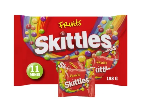 Snoep Skittles fruit uitdeelzak 11 zakjes a 18gr