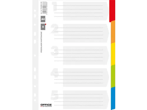 tabbladen A4 karton en PP 11-gaats 5 tabs