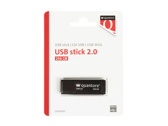 Quantore USB-stick 2.0 256GB Zwart