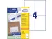 Etiket Avery Zweckform 3483 105x148mm A6 wit 400stuks