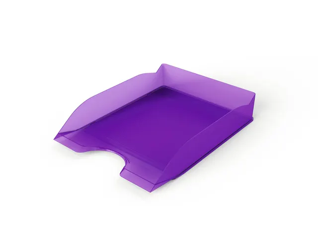 Brievenbakje Stapelbaar Basic A4 Transparant Paars