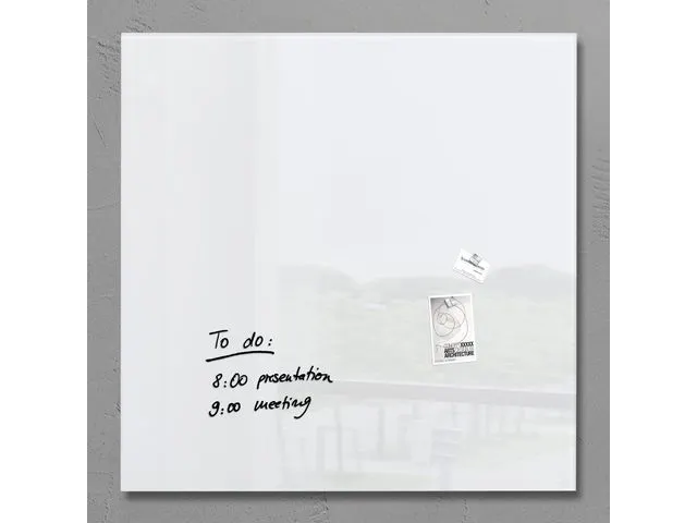 Glas/magneetbord Xl Sigel 100x100 Wit