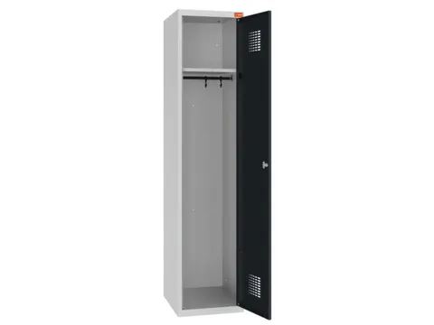 lockerkast,HxBxD 1800x400x500mm,1vak,draaigrendel,sokkel,romp RAL7035