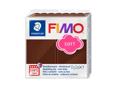 Boetseerklei Fimo soft 57 gram choco