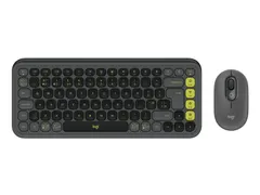 Clavier + souris Bluetooth Logitech POP Icon QWERTY GB graphite/vert
