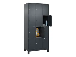 lockerkast,HxBxD 1950x900x500mm,3x4vakken,vak B 300mm,cil.-slot,voeten - 1