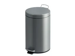 Afvalbak Pedaalemmer Rond 12 Liter Mat Rvs