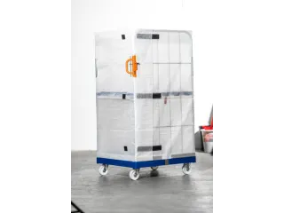 Afdekzeil,v. rolcontainer,HxB 1350x650mm,v. rolcontainer,PP,wit/rood - 1