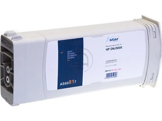 AS60817 ASTAR HP 81 DNJ Inkt licht magenta rebuilt Blister 680ml