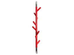 OUTLET Wandkapstok Linair Rood, Verchroomd