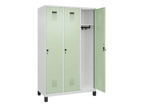 locker,HxBxD 1950x1200x500mm,3vak,vak B 400mm,draaigrendel,voeten