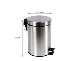 Pedaalemmer BRASQ 12 liter rvs - 4