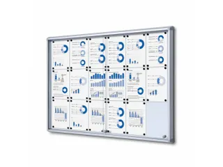 Vitrinekast Mededelingenbord 18x A4 met schuifdeuren - 1