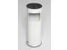 Combi-Asbak 17 Liter HxØ 610x250mm Ral9016 Wit Staal