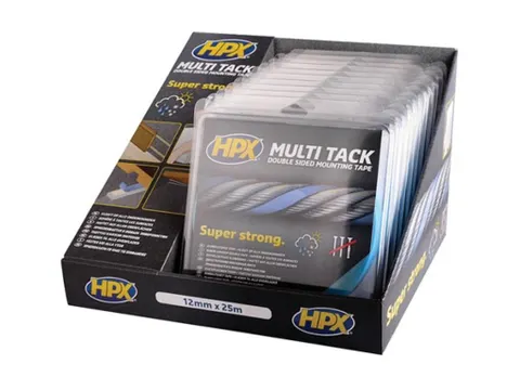 Display Met 10x Dubbelzijdige Multi-Tack Tape - Semi-Transparant - 12