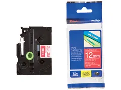 Labeltape Brother P-touch TZe-435 standaard 12mm wit op rood