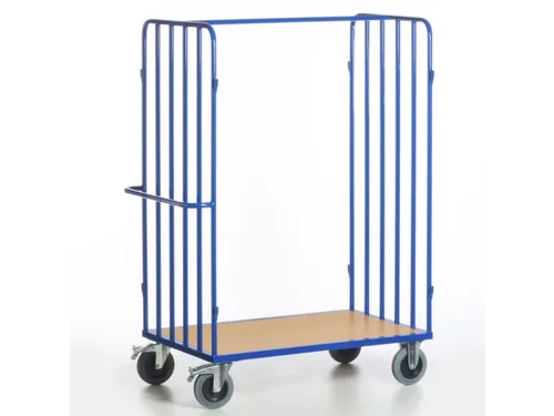 pakketwagen,draagverm. 600kg,laadvl. LxB 1000x700mm,houtetage,RAL5010