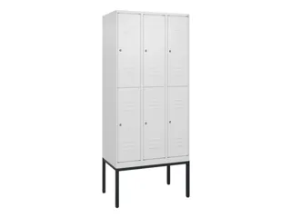 dubbeldekse locker,HxBxD 2120x900x500mm,3x2vak.,vak B 300mm,cil.-slot - 1