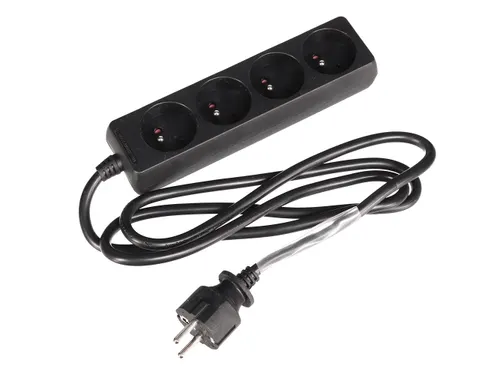 4-Voudige Stekkerdoos Met Krimpkous - 3G1.5 - 1.5m - Penaarde