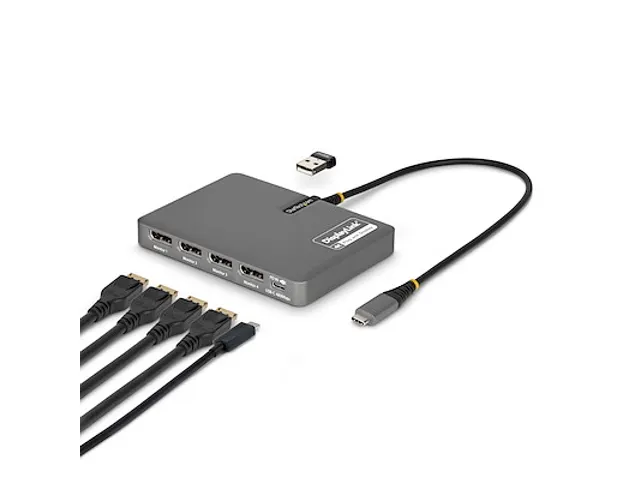 USB-C naar Quad-Monitor Adapter 4K 60Hz DisplayPort