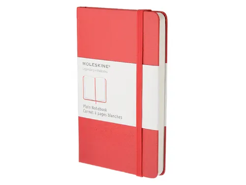 Notitieboek Moleskine pocket 90x140mm blanco hard cover scarlet red