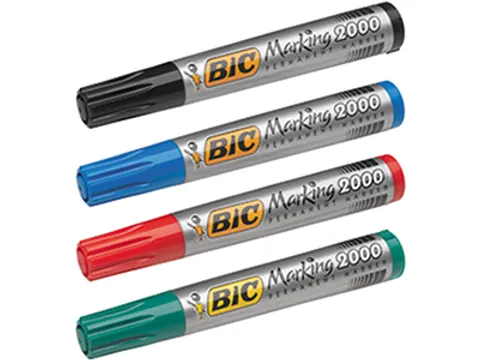 Permanent Marker 2000, Doos Met 4 Stuks Assorti Kleuren