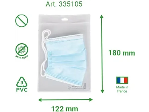 Tarifold antimicrobiële houder mondmaskers, textielband