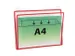 Dossier de rangement suspendu Paysage 240x320mm Rouge