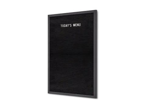 Letterbord Zwart 40x60cm Zwart frame