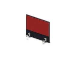 opzetpaneel bureau aanbouw zijkant CC-zwart BN4011-rood 600mm