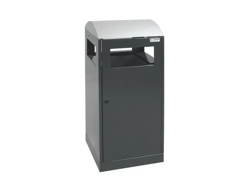 afvalbak,HxBxD 1050x450x450mm,afvalbak inhoud 90l,romp staal RAL7016
