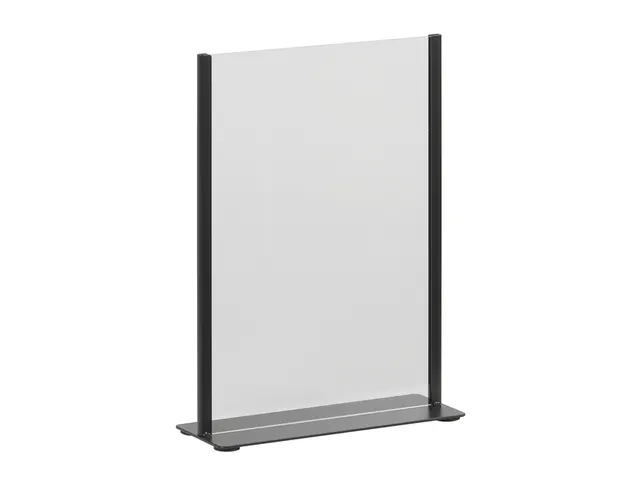 Kaarthouder Europel zwart metaal met acryl bord A4