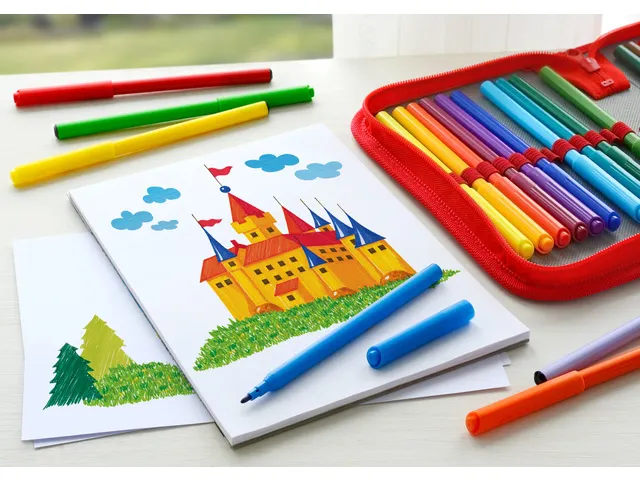 Viltstift Faber-Castell 36 stuks karton etui assorti