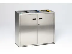 afvalverzamelstation 3x90 iter 900x1000x420mm RVS kleurmarkering