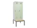 locker met bank,voor scheiding van kleding,HxBxD 2120x800x815mm,2vak