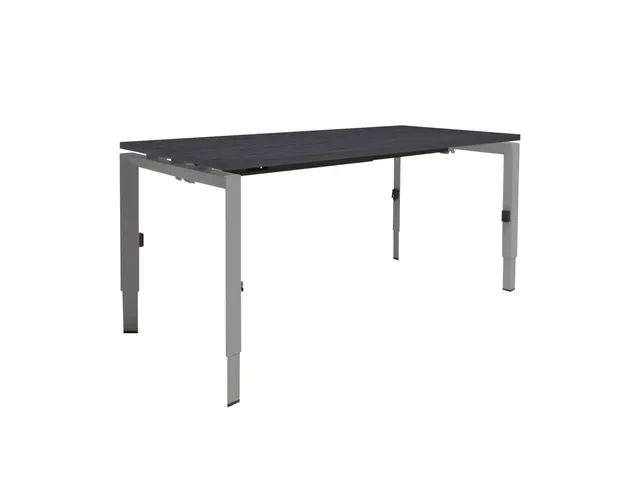 Bureau Linesto N3 hoogte instelbaar 160x80cm houtprint schaduw alu