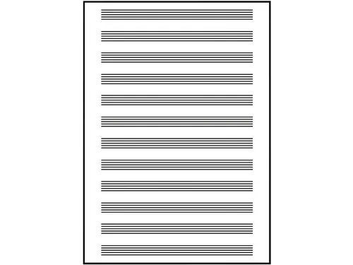 Collegeblok Oxford muziek A4+ 4-gaats 50vel blauw