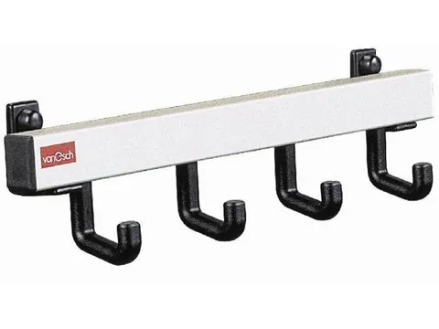 Wandkapstok L X D 400X 80Mm 4Haken Aluminium/zwart