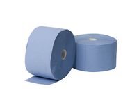 Papieren Poetsdoek Rol 3-Laags Recycled Blauw 360m / 22cm Breed