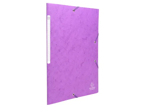 Elastomappen A4 glanskarton 3 kleppen monobloc Paars
